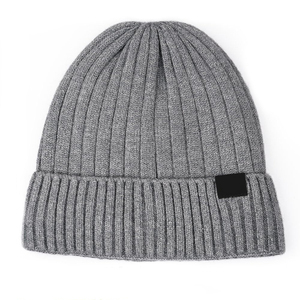 Accessoire de mode décontracté en acrylique côtelé gris de qualité supérieure, patch personnalisé, doux et extensible, pour usage quotidien en extérieur - Product Image 1