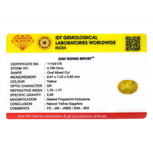 3.9 Carat Oval Cut Yellow Sapphire Loose Gemstone for Fine Jewelry - Product Image 4