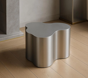 Best Selling Customized Smooth Mirror Surface <b>Silver</b> Stainless Steel Side <b>Table</b> Free-Shaped and Customizable Size <b>Coffee</b> <b>Table</b> - Product Image 6