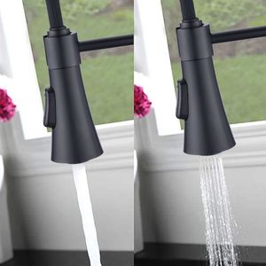 Robinet de cuisine noir mat commercial pour évier - Product Image 6