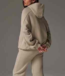 ชุดเซ็ตเสื้อฮู้ดดี้ผ้าฝ้าย 100% สไตล์ลำลองขายดี พร้อมกางเกงวอร์มทรงหลวม พิมพ์โลโก้ตามสั่ง 2 ชิ้น รับผลิตแบบ OEM - Product Image 5