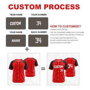 Custom Baseball Shirt Printing Top Quality Short Sleeve Baseball Jersey Softball Jersey Game Training Shirt for Men/Women/Kids - Product Image 4