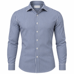 Casual Four-Sided Stretch <b>White</b> Dress <b>Shirts</b> Slim <b>Long</b> <b>Sleeve</b> Solid Color Formal Working Uniforms <b>Shirts</b> for <b>Men</b> - Product Image 3