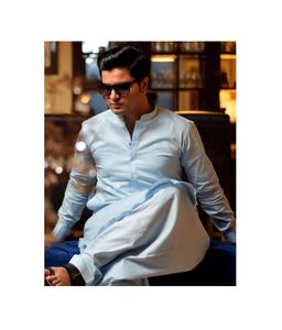 Pijama Kurta bordado de viscosa y seda para hombre Salwar Kameez Shalwar Set diseños indios y paquistaníes - Product Image 6
