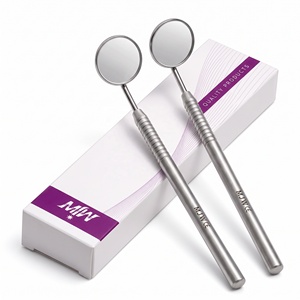 Miroir dentaire avec poignée, 2 pièces, acier inoxydable, taille standard, CE ISO 13485, instrument de diagnostic pour examen buccal - Product Image 5