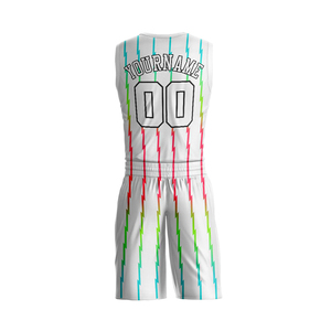Meilleur uniforme de basketball personnalisé réversible sublimé respirant 100 % polyester, service OEM, grandes tailles, dernières nouveautés, vente en gros, vierge - Product Image 2