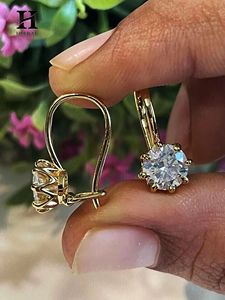 Luxury Solitaire Diamond Drop <b>Earrings</b> – 14k Gold with Certified Diamonds – <b>Fine</b> Jewelry Manufacturer - Product Image 4