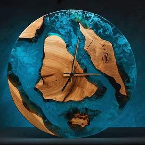 Quality Wooden Resin Epoxy Wall <b>Clock</b> Hand Crafted Wooden Resin Epoxy Wall <b>Clock</b> Wholes - Product Image 2