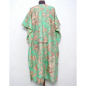 Vestido Largo Kaftán de Algodón para Mujer, Estampado Floral, Estilo Maxi, para Maternidad, para Verano, Invierno, Otoño y Primavera, Tejido de Punto - Product Image 6