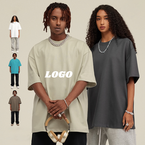 T-shirt personnalisé pour homme, coupe décontractée, col rond, manches courtes, épaules tombantes, respirant, poids du tissu 220g - Product Image 1