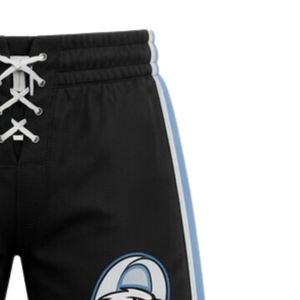 Men Black Sublimated Ice Hockey Printed Shorts Polyester Drawstring Side Stripe <b>Sports</b> Shorts Team Training Performance <b>Apparel</b> - Product Image 5