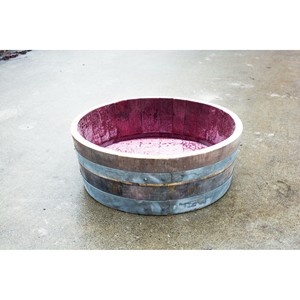 Jardinera Rústica de Madera de Mango en Forma de Barril de Vino - Decoración de Jardín Artesanal al por Mayor - Product Image 4