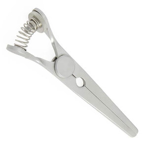 Pinza Glover Bulldog con tornillo de ajuste de resorte, diseño curvo de 9 cm, mandíbulas de 4 cm, para uso en instrumentos quirúrgicos y médicos, suministro con logotipo personalizado - Product Image 4