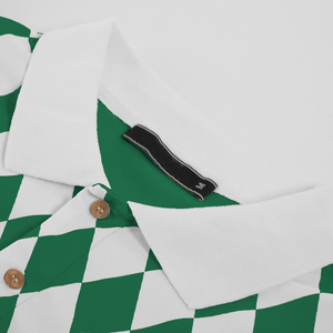 Polo homme de haute qualité, motif géométrique losange, pour le sport en plein air, tennis, golf, anti-transpiration - Product Image 5