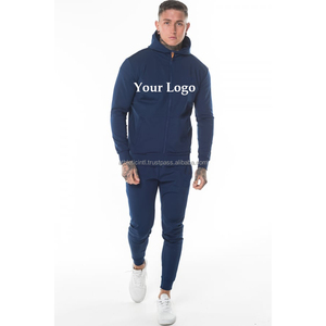 Survêtements de haute qualité pour hommes, survêtements d'hiver de couleur unie personnalisés avec logo imprimé brodé et à manches longues - Product Image 1