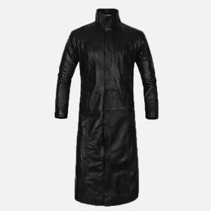 Al SABAT INTERNATIONAL Abrigo de Cuero de Cordero 100% Auténtico para Hombre, Estilo Casual Elegante de Invierno, Corte Holgado, Largo Regular, Impermeable - Product Image 1