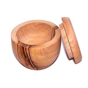 Ensemble sel et poivre en bambou écologique fait main, tailles personnalisées, vaisselle de mariage, pots à épices, compatibles lave-vaisselle et four - Product Image 1