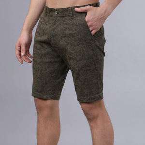 Pantalones cortos informales con estampado para hombre, pantalones cortos de verano hasta la rodilla, ajustados, con botones y corte ajustado - Product Image 2