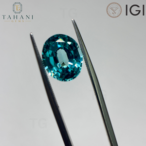AG Lab Created Oval Cut Blue Paraiba Emerald Gemstones Jewelry Making IGI Certified Loose 5x7 8x10mm Color YAG Garnet Grown - Product Image 5