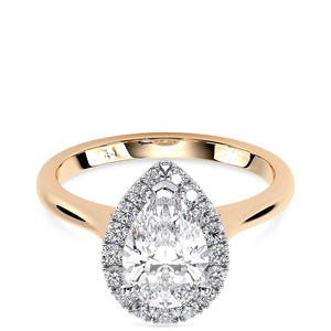 แหวนหมั้นเพชรทรงลูกแพร์เพาะเลี้ยงในห้องปฏิบัติการ ประดับด้วยเพชรรอบวง น้ำหนักรวม 1.72 กะรัต ทองคำแท้ 14 กะรัต ชุบโรเดียม ได้รับการรับรองจาก IGI หรูหรา เหมาะสำหรับงานแต่งงานและวันครบรอบ - Product Image 2