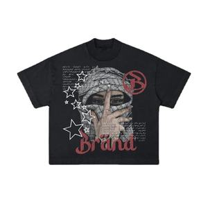 Camiseta de algodón grueso para hombre, súper pesada de 300 g/m², de corte oversize con hombros caídos, cuello redondo y ajuste holgado. - Product Image 1