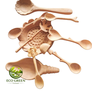 Cuchara de Madera para Café, Hecha a Mano, de Madera Natural, Utensilio de Cocina Rústico, Herramienta para Servir Café, Vajilla Ecológica para Cafeterías - Product Image 3