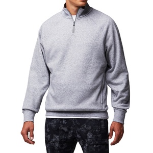 Pull unisexe tendance en polaire polyester/coton tricoté, col rond, doublé, ample, chaud, doux, avec demi-fermeture éclair, pour le travail hivernal, brodé - Product Image 4