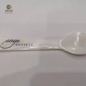 Cuchara de caviar de lujo de nácar natural blanca hecha a mano, ecológica, ARTEX QUANG PHU - Product Image 1