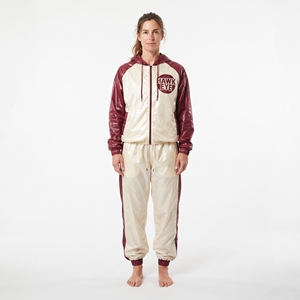 Ensemble survêtement coupe-vent en nylon pour femme, veste zippée et pantalon - Product Image 5