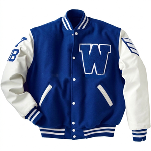 Veste universitaire Letterman en laine avec manches brodées et patchs en chenille – Style baseball, universitaire, streetwear hiver - Product Image 1