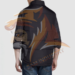Customized Light-<b>Weight</b> Fashion Zipper Winter Puffer Jacket Sleeveless Custom Logo OEM Canvas <b>Stand</b> Collar Sleeveless Jacket - Product Image 3