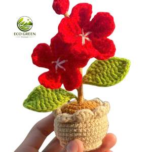 Ramo de Tulipanes de Crochet, Flores Amigurumi Hechas a Mano, Flores Eternas en Rosa, Morado y Azul, Regalo para Graduación - Product Image 3