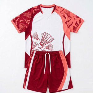 Uniforme de bádminton de entrenamiento con tela de alto rendimiento que ofrece transpirabilidad, comodidad y libertad de movimiento en la cancha. - Product Image 1