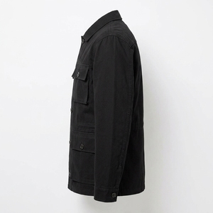 Men's Cotton/Polyester Waxed Canvas Jacket Waterproof Breathable Lightweight Big Pockets Front Logo Plaid Pattern Casual Winter - Product Image 5