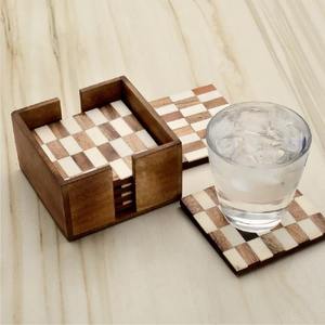 ที่รองแก้วไม้ลายไม้ธรรมชาติ ทนทาน น้ำหนักเบา ดูแลรักษาง่าย เหมาะสำหรับใช้บนโต๊ะทุกวัน - Product Image 2