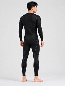 Ensemble de vêtements de course pour moto pour hommes, sous-vêtements de compression à manches longues, respirant et à séchage rapide, combinaison intégrale - Product Image 2