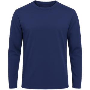 <b>Mens</b> Long Sleeve T-Shirt O-Neck Knitted Solid Color Casual Regular Fit Light <b>Blue</b> - Product Image 3