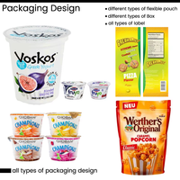 Services de conception graphique personnalisée pour emballages alimentaires, sachets souples de qualité alimentaire, sacs en plastique PET, commandes personnalisées de la marque Makewell
