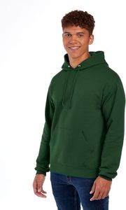 Sudadera con Capucha Verde para Hombre, Corte Regular, Color Sólido, Informal, con Bolsillos, Tejido de Algodón, para Otoño - Product Image 3