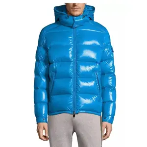 Herren jacke Gänse daunen feder Glänzende Herren Hochwertige Bubble Puffer Jacken Winter Warm Quilt Padded Custom Logo Herren jacken