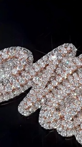 Pendentif personnalisé en moissanite avec nom, en argent 925 et or rose 14 carats, breloque lettre 3D superposée, dos massif, style hip-hop, vente en gros directe usine - Product Image 2