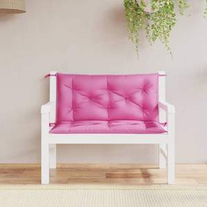 Ensemble de 2 coussins de banc de jardin en polyester rose, 39,4 x 19,7 pouces - Product Image 1