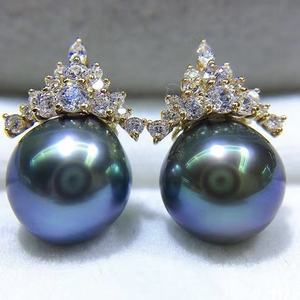 <b>Explosive</b> 9-10mm Freshwater Akoya Pearl Tassel Earrings Designer High-End Fashionable Fine Studs Stylish High-end <b>Gift</b> <b>Box</b> - Product Image 1