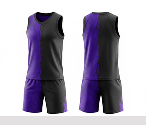 Full Sublimation Basketball Jersey Set Quick Dry Breathable <b>Polyester</b> Jersey And <b>Shorts</b> Team Sportswear For Men Women Youth - Product Image 2