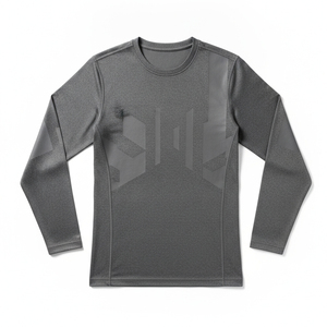Camiseta de Compresión con Logotipo Personalizado para Hombre, Ropa Deportiva Transpirable de Malla, Ropa de Gimnasio al por Mayor, Camiseta Deportiva de Manga Corta para Entrenamiento - Product Image 1