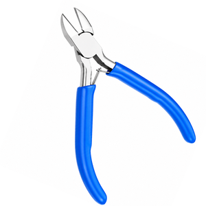 Mini Jewelry Flush Cutter Blue Handle Precision <b>Wire</b> Cutting Pliers Beading Tool Micro Snips for <b>Soft</b> <b>Wire</b> Craft Work - Product Image 1