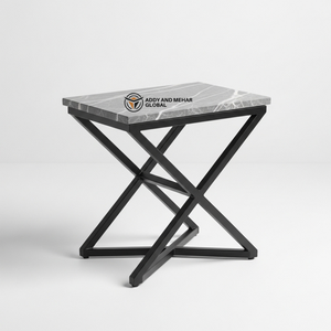 Wholesale Custom Gold Plated Stainless Steel Industrial Marble <b>Stool</b> Durable Modern Accent Pedestal for <b>Bedroom</b> Luxury - Product Image 1