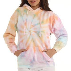 เสื้อฮู้ดดี้ยูนิเซ็กซ์ลายไทไดพิมพ์ลายแบบซับลิเมชั่น เสื้อสเวตเชิ้ตมีฮู้ดพิมพ์ลายตามสั่ง เสื้อฮู้ดดี้สตรีทแวร์เนื้อหนาสำหรับผู้ชายและผู้หญิง - Product Image 4