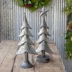 Natural Metal <b>Christmas</b> <b>Tree</b> Decor with Star Top Modern Centerpiece for Holiday <b>Table</b> Decor - Product Image 5