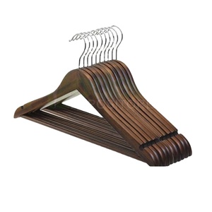 DURABILITY HANDMADE BEST High Quality Boutique Style a Grade Lotus Wooden <b>Hanger</b> With Notches with Bar <b>Suit</b> <b>Hanger</b> - Product Image 2